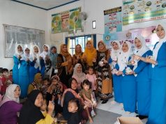 Pengentasan Stunting, IKWI Dan GOW Kota Metro Bagikan Bantuan Di Posyandu Nusa Indah